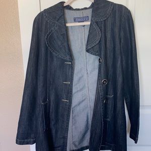 dark blue Jean jacket